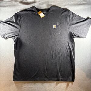 Carhartt K87 Pocket T-Shirt Mens 2XL Gray Loose Fit Heavyweight NWT